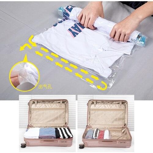 Vacuum Compression Bag Hot Selling Set 12-Pieces Portable Travel Hand Roll Bag Vacuum Compression Bag