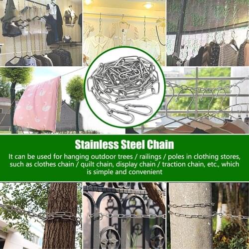Stainless Steel Chain Lifting Clothes Chain Overstrikin Clothesline Chain diy home garden decor Clothes Chain Hangers