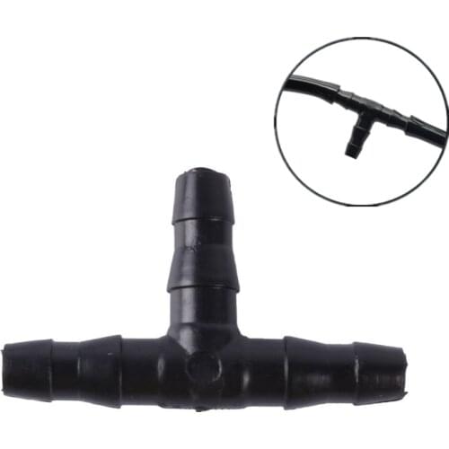 10/50 Pcs Sprinkler Irrigation 1/4 Inch Barb Tee Water Hose connectors Pipe Hose Fitting Joiner Drip System for 4mm/7mm Hose