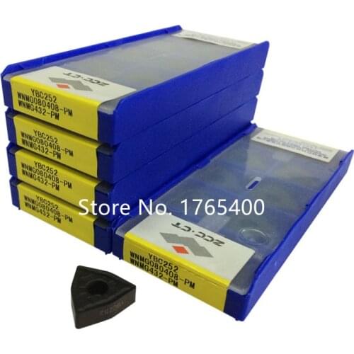 10pcs WNMG080408PM,WNMG080412PM YBC252 for steel,WNMG080408DR WNMG08012DR YBD152 for iron Carbide Inserts CNC Milling Lathe Tool