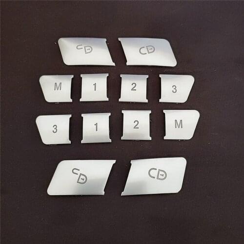 12pc Car Door Unlock Buttons Seat Memory Lock Buttons Trim Covers for Benz A B Class GLA CLA GLK GLE CLS ML Interior Accessories