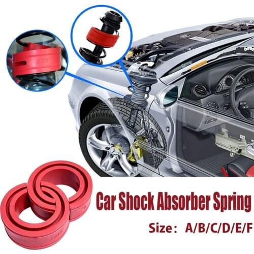 2PCS Car Shock Absorber Spring Bumper Power Auto Buffers A/B/C/D/E/ Type Springs Bumpers Cushion-Red Color