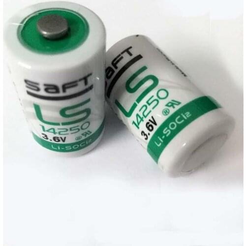 2pcs/lot SAFT LS14250 AA 3.6V 900mAh Thionyl Chloride Low Self-Discharge Battery PLC Industrial Lithium Batteries LS 14250