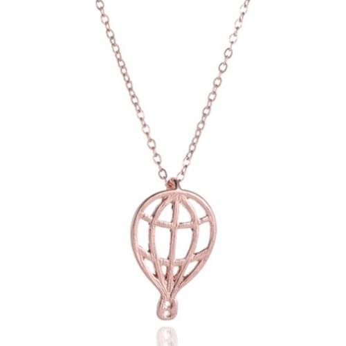 2021 Necklace For Women Love Hot Air Balloon Chokers Stainless Steel Long Gold Custom Necklaces Dainty Pendant Statement