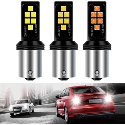 2X 1156 BA15s LED CANBUS No error Car Turn Signal Brake Light Tail Lamp Auto Rear Reverse Bulb Daytime Running Light 12V 6000K