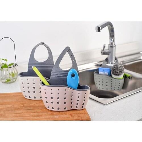 3 Color New Kitchen Portable Hanging Drain Bag Drain shelf Basket Bath Storage Gadget Tools Sink Holder Free Shipping