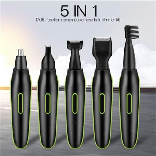 5 in 1 Nose Ear Hair Trimmer For Men Clipper Ear Face Eyebrow Nose Hair Removal Trimer Eyebrow Shaver Haircut Groomer Device