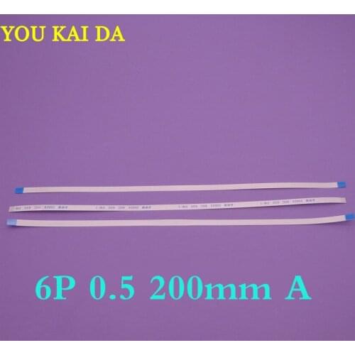 50pcs New FFC FPC flat flexible 6p cable 0.5mm pitch 6 pin forward Length 200mm Width 3.5mm 6pin Ribbon Flex Cable