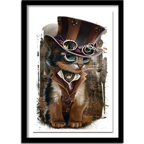 Diamond Painting Full Cat DIY 3D Diamond Embroidery Cat Square Resin Stones Kit Art Needle Crafts ASF824