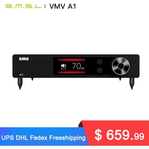 SMSL VMV A1 Audiophile Class A Amplifier RCA input speaker power amp 6.35mm Headphone Amplifier output with remote control
