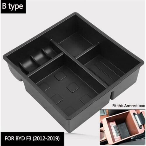 Car Styling Accessories Armrest Storage Box For BYD F3 2012-2019/ S7 2015-2019 Center Console Bin Glove Tray Holder Case