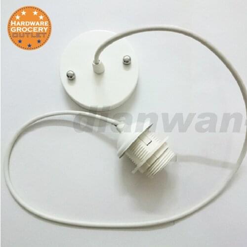 E27 Socket Lamp Base Holder Modern Ceiling Rose / Braided Flex Lamp Holder Pendant Light Fitting Kit 3pcs