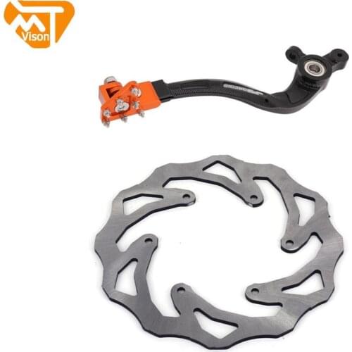For KTM SX XC-W XC TE TC TX 125 150 250 300 350 450 2017 2018 Motorcycle CNC Rear Brake Disc Rotor Rear Foot Brake Lever Pedal