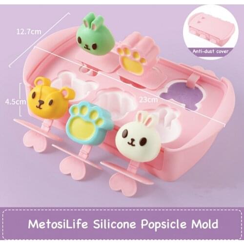 Popsicle Molds Reusable Silicone Ice Pop Molds Popsicle Maker Ice Cream Mold BPA Free Ice Cube Tray DIY Ice Cream