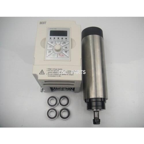 CNC milling spindle ER11 800w air cooling spindle motor +1.5KW inverter+4 pieces original matched bearings 6002
