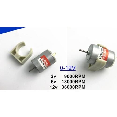 GOOD! 0-12v 280 high speed remote control car motor,DIY toy experiment small dc machine with bracket clips