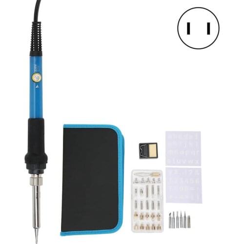 Testing Equipment Battery Capacity Tester Electric Soldering Iron Set Wood Burning Pen Engraving Carving Pyrography Tool 60W