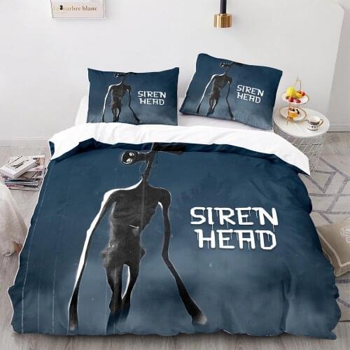 Siren Head Bedding Set Single Twin Full Queen King Size Siren Head Bed Set Childrens Kid Bedroom Duvetcover Sets 3D Print 002