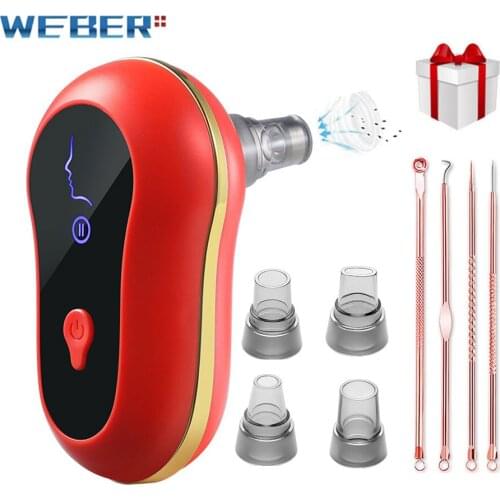 Mini Blackhead Remover Vacuum, Facial Pore Cleanser Electric Acne Comedone Extractor Kit USB Rechargeable Blackhead Suction Tool