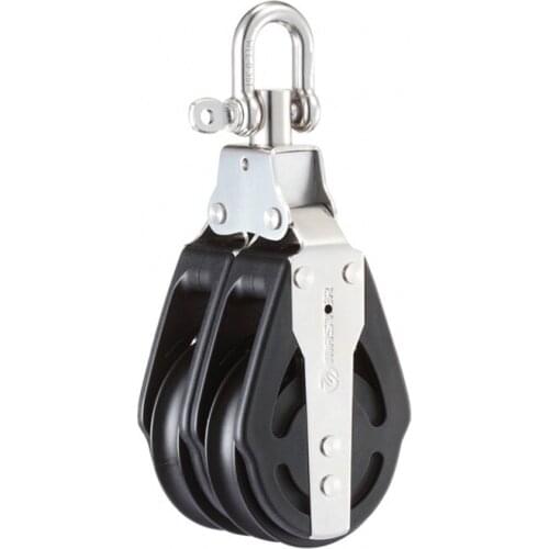 Marine Boat Yacht Sailboat Dinghy 76mm 3 Inch Deluxe Double Swivel Shackle Block (High Laod) Small Boat Block Master SPB-7603HL