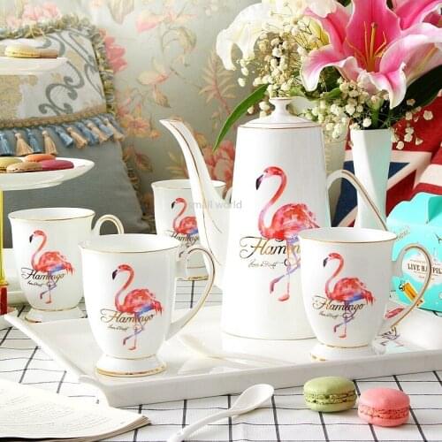 Household Luxury Cup Set Water Cup Water with Heat-resistant Tea Set Teacup Teapot Living Room Cute Water Bottle Cups