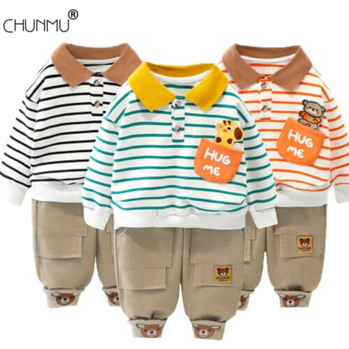 Winter Children Fashion Warm Clothes Kids Boys Girls Cotton Fur Collar Down Jacket + Jumpsuit 2Pcs/sets Baby Infant Clothing