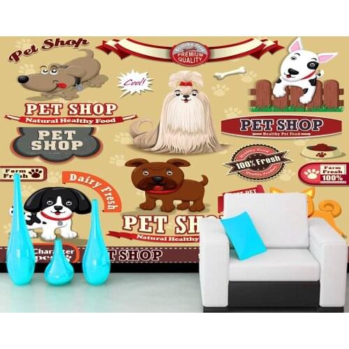 Papel DE parede Retro Pet shop wallpaper murals for the bedroom living room TV wall kitchen