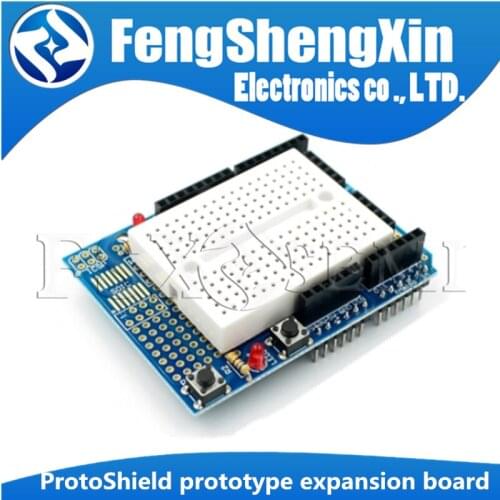 1pcs 328P UNO Proto Shield prototype expansion board with SYB-170 mini bread board based For ARDUINO UNO