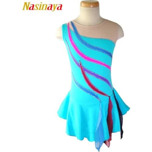 Nasinaya Figure Skating Dress Customized Competition Ice Skating Skirt for Girl Women Kids Patinaje Gymnastics Performance 213