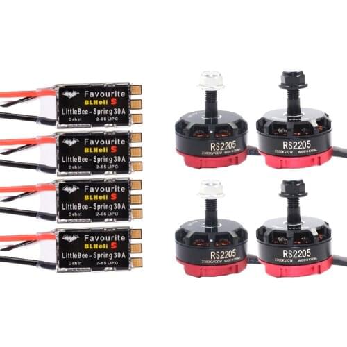 RS2205 2205 2300KV CW CCW Brushless Motor + LittleBee 30A BLHeli_S ESC for FPV RC Racing Drone Martian II QAV-R 220mm 250mm