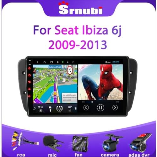 Srnubi Android 10 Car Radio Multimedia Video Player For Seat Ibiza 6j 2009 - 2013 2 Din Navigation GPS Carplay WIFI RDS DSP DVD