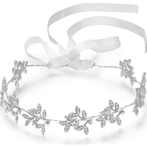 Girl Princess Wedding Headdress Bride Bridesmaid Hair Band Leaf Headdress Suitable for Flower Girl Wedding Party B03B