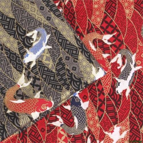 European and American style handmade diy garment fabric, rich fish jacquard garment fabric half price