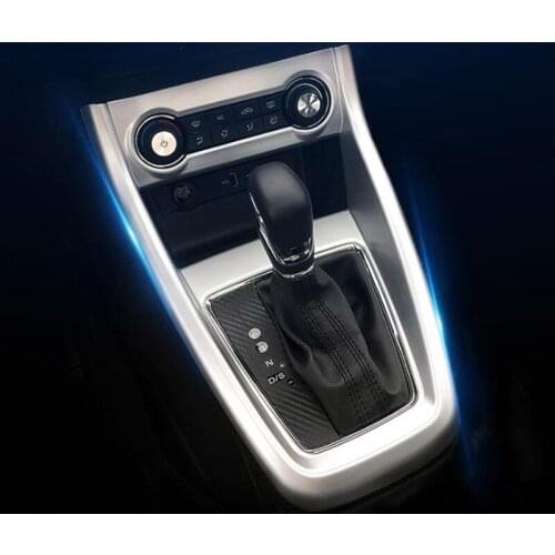 Carbon fiber abs Car Center Console Frame Gear Shift Panel Chrome for Mg Zs Ev 2017 2018 2019 2020 2021 Accessories Auto Styling