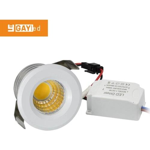 High Quality Mini LED Spotlight Downlights COB 3W Led Spots 220v Dimmable Light for Ceiling Cabinet Showcase Loft Decorations