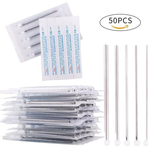 YILONG 100PCS Piercing Needles Sterile Disposable Body Piercing Needles For Body Art Free Shipping