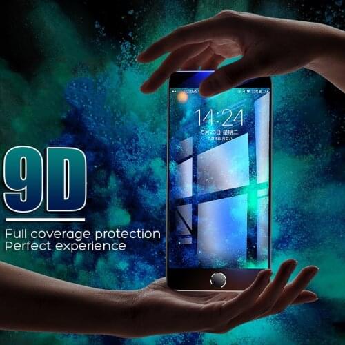 9D Curved Edge Protective Glass on The for IPhone 7 6 6S 8 Plus Tempered Screen Protector for IPhone X XR XS Max 7 6 Glass Film