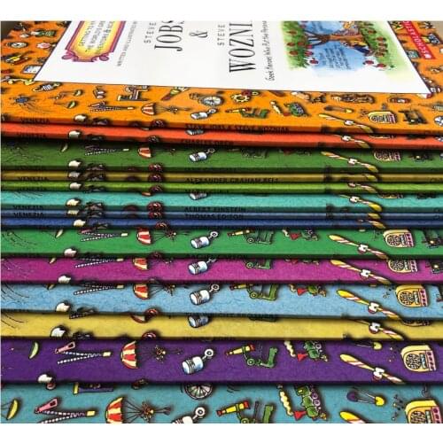 5-12 year Childrens English story book Worlds Greatest Inventors and Scientists help child be reader early education 14pc/set