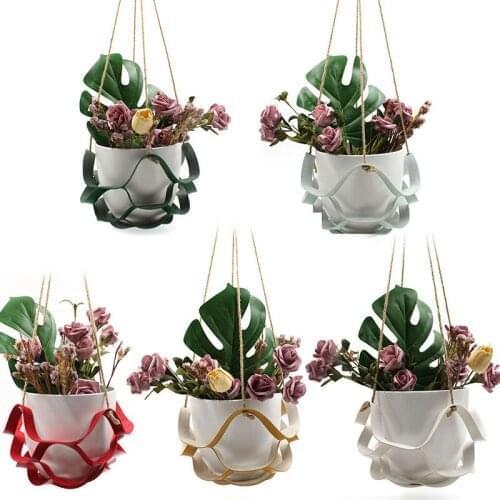 50pcs Leather Plant Hanger Hooks Indoor Outdoor Hanging Plant Holder Hanging Planter Stand Flower Pots for Decorations