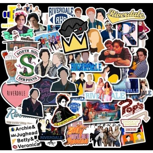 50pcs/pack Classic TV ShowRiverdale Graffiti Stickers For Furniture Wall Desk DIY Chair Toy Car Trunk Motorcycle Lable Etc