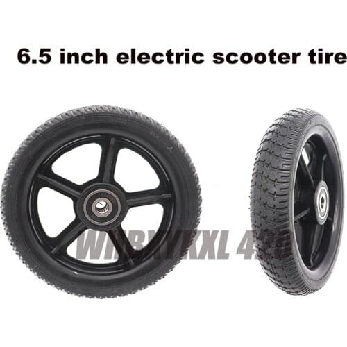 6.5 inch tire solid rubber wheel and plastic hub no inflaction parts of electric mobility motor scooter accessoires