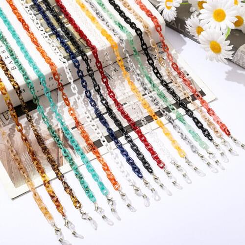 Acrylic Glasses Chain Non-slip Sunglasses Holder Strap Eyeglasses Chain Face Mask Lanyard Cord Neck Strap Necklace Jewelry Gift