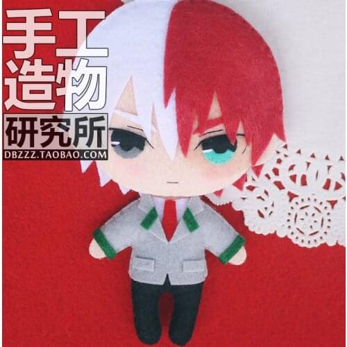 Anime My Hero Academia cosplay Todoroki Shouto Academia DIY Handmade Toy Hanging Plush Hanging Keychain Doll Material Package