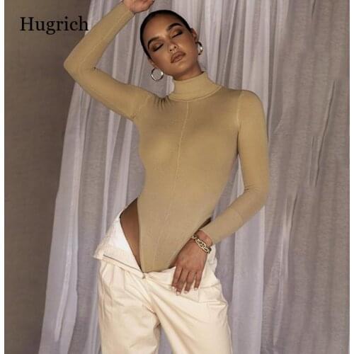 Basic Turtleneck Bodycon Rompers Women Bodysuit Casual Streetwear Romper Female Winter Activity Jumpsuits Women Overalls