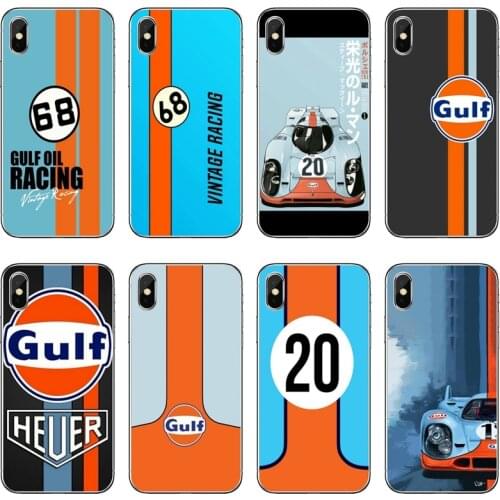 Vintage Gulf Racing car Accessories Phone Case For iPhone 11 Pro XS Max XR X 8 7 6 6S Plus 5 5S SE 4S 4 iPod Touch 5 6