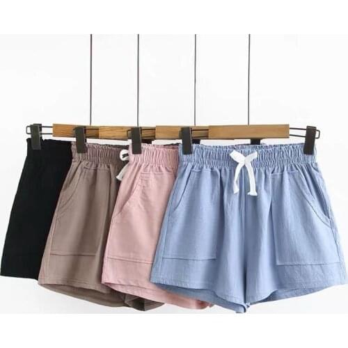 Black Pink Blue Elastic Band Pocket Wide Leg Casual Sports Trousers 2021 Fashion Summer Spring Running Training Fitness Shorts