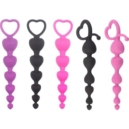 Long Anal Sex Toys Silicone Anal Beads for Women Men Butt Plug Prostate Massager Gay Sex Toys Adult Analplug