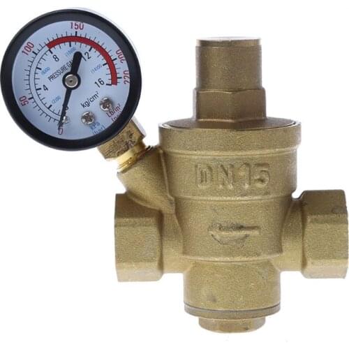 DN15 1/2\" Adjustable Brass Water Pressure Reducing Regulator Valve PN 1.6 A6HB