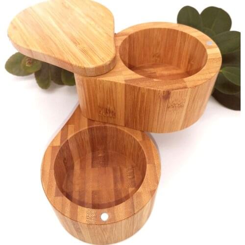 Double-Layer Gourd-Shape Bamboo Storage Box 1PC