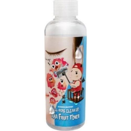 ELIZAVECCA Hell-Pore Clean Up AHA Fruit Toner 200ml Whitening Moisturizing Toner Facial Exfoliating Effect Care ShrinkPore Toner